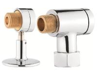 Комплект угловой декоративный хром п/суш н/в 1/2"х3/4" PROFactor (PF TDH 741)