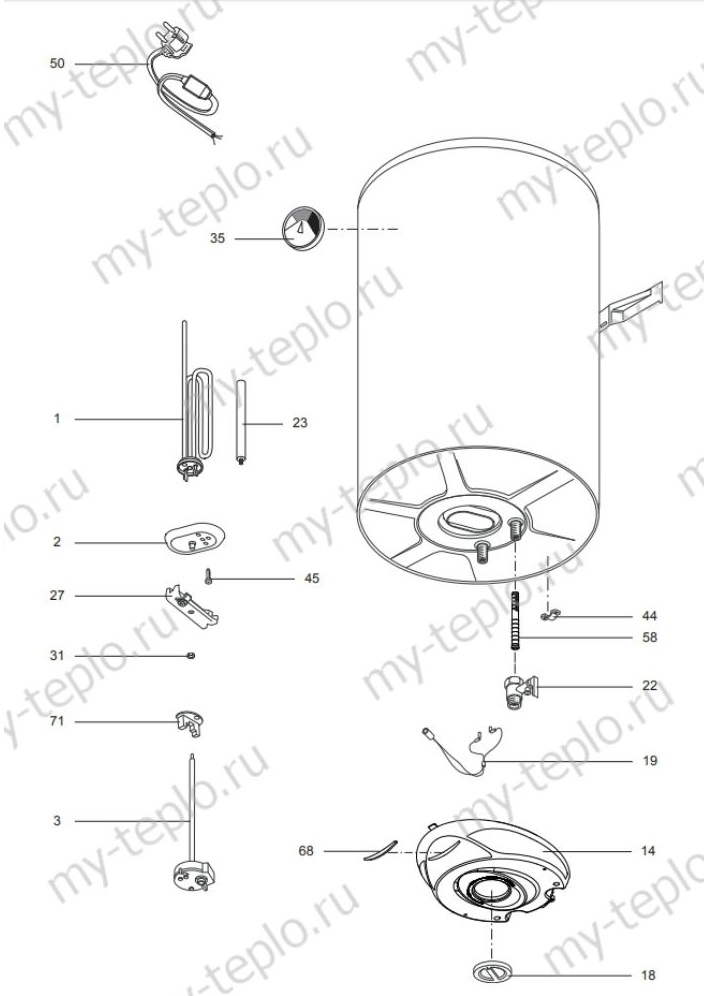 Запчасти Ariston ABS PLT R 30 V купить в Ярославле
